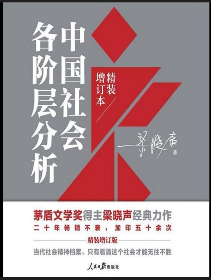 中国社会分成九个阶层:资产者、中产、知识分子、城市贫民、农民、农民工等。