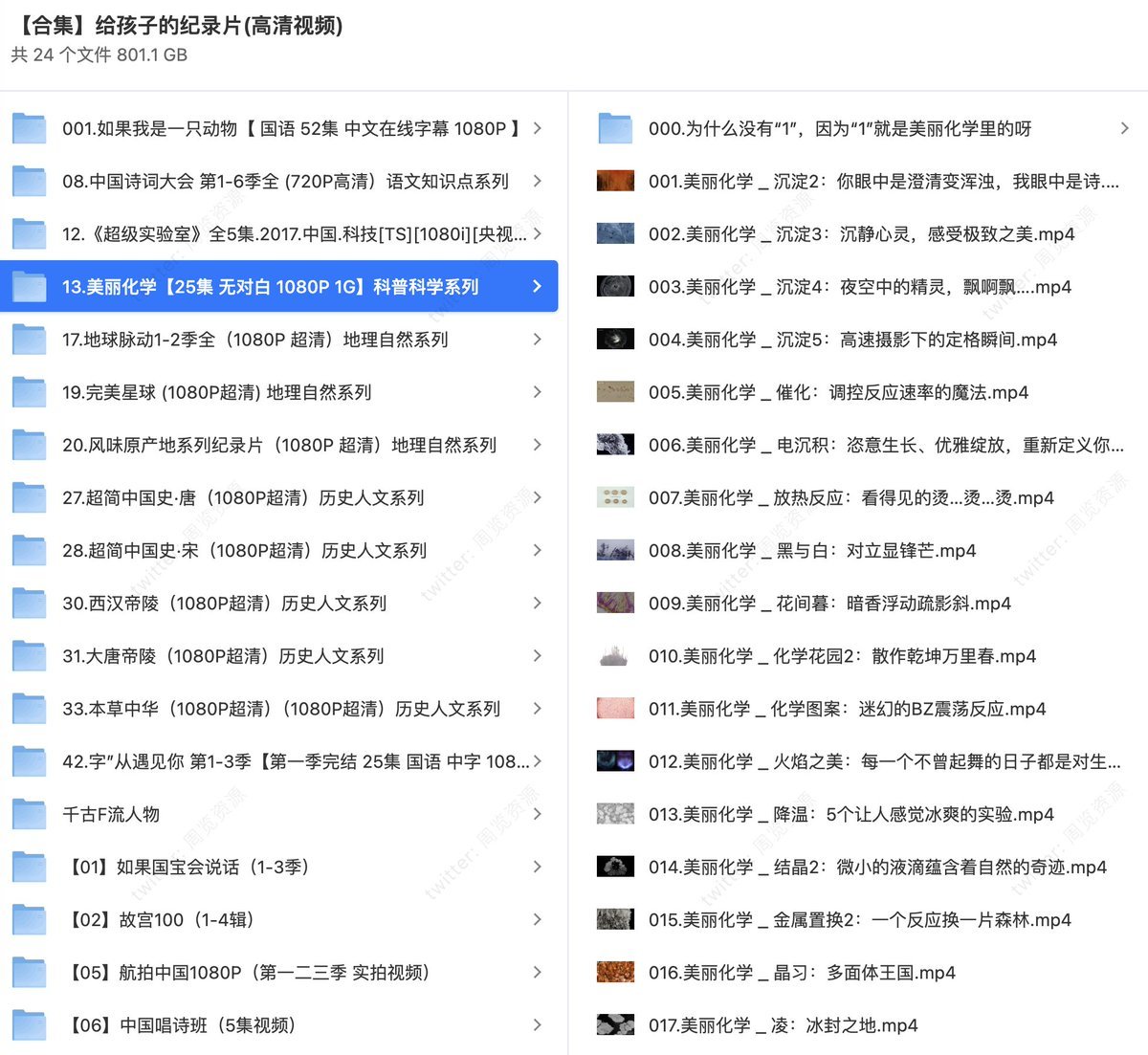 【合集】给孩子的纪录片(高清视频)