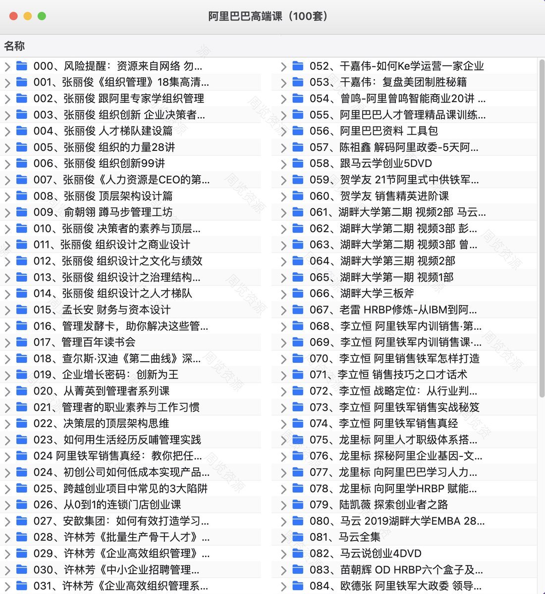 阿里巴巴高端课（100套）
